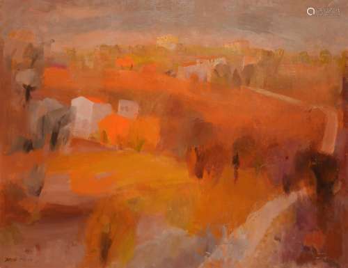λ Daphne Fedarb (British 1912-1992) , Red landscape