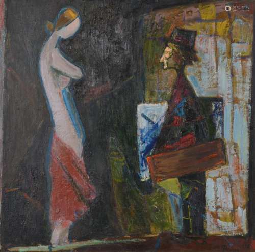 Moses Aleksandrovich Feigin (Russian 1904-2008) , Artist with the Model