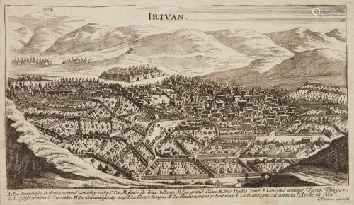 J. Peeters, A view of Irivan (Yerevan) Armenia, 1690, engraving, to the background the Ottoman