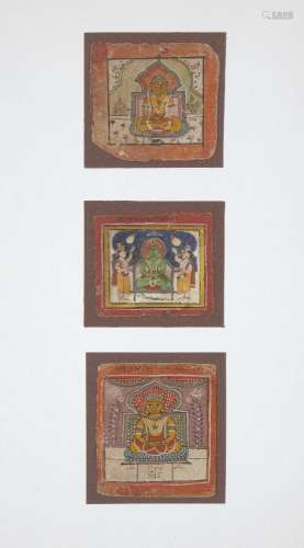 Three Jain Tirthankara, Shanti (16th Tirthankara), Parshva (23rd Tirthankara), Suparshva (7th