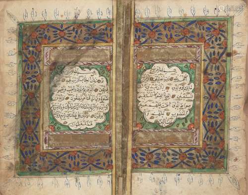 A Provincial Ottoman Qur'an, probably Balkans, late 19th century, 403ff., Arabic manuscript on