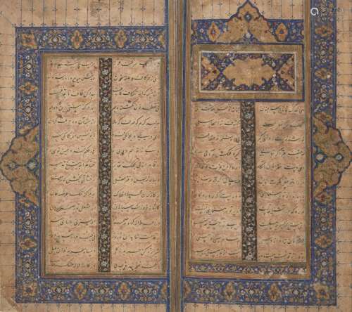 Nur al-Din ‘Abd al-Rahman Jami (d. 1492 AD): Layla wa Majnun, signed Sultan Muhammad Khandan,