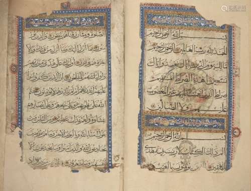 A monumental Ilkhanid-style Qur'an, Central Asia, possibly Uzbekistan, 15th century, with added