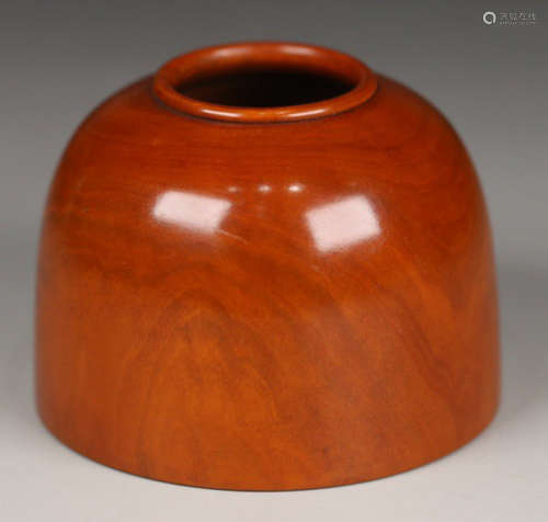 A HUANGYANG WOOD CARVED BRUSH WASHER