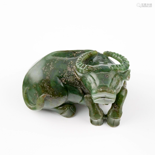 CHINESE GREEN JADE WATER BUFFALO