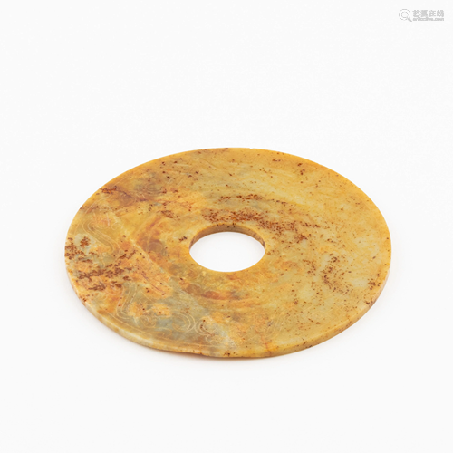 HAN DYNASTY JADE COIN DISK