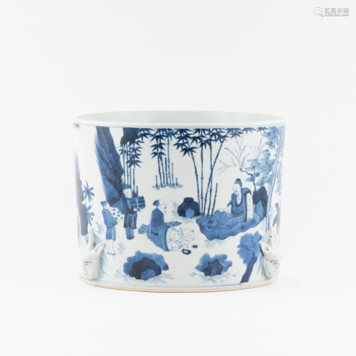 MING BLUE & WHITE BAMBOO FOREST GATHERIN…