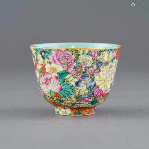 QIANLONG MILLE FLEUR PORCELAIN BOWL