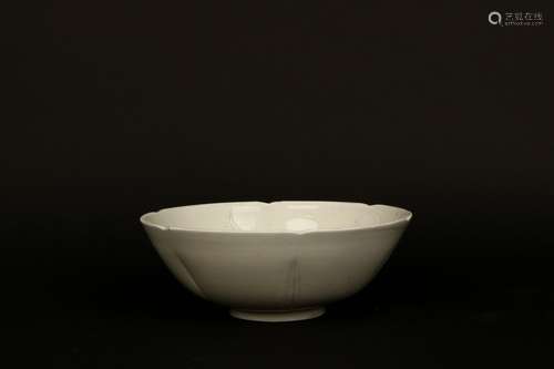 a chinese white glazed porcelain bowl