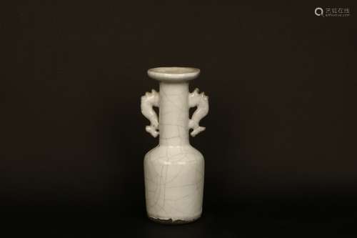 a chinese white glazed porcelain vase