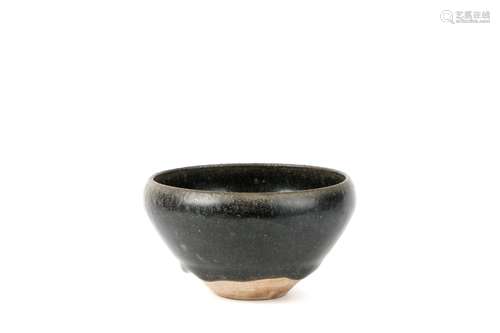 a chinese black glazed porcelain tea bowl