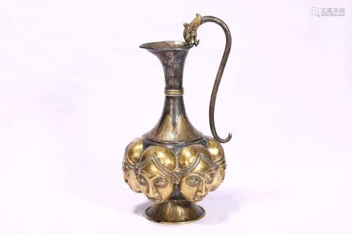 a chinese silver pot