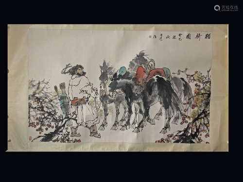 Liu Dawei's hunting and riding picture