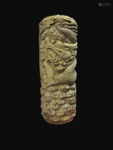 White marble carved dragon pillars in Ming Dynasty