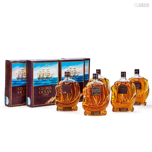 绝版70-80年代 轻井沢海洋帆船甄选特级威士忌 5瓶