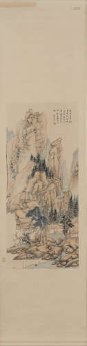 A LANDSCAPE VERTICAL AXIS PAINTING BY XUBANGDA