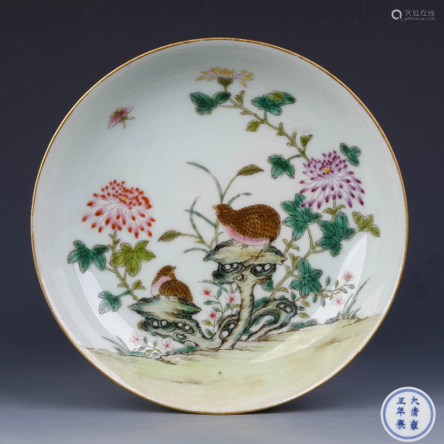 A Chinese Bird Painted Porcelain Plate