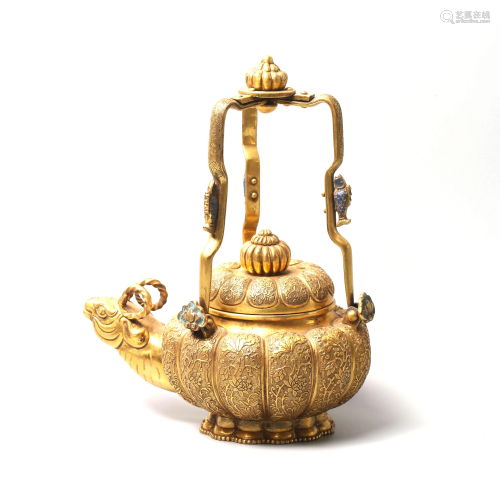 A Chinese Gild bronze Pot