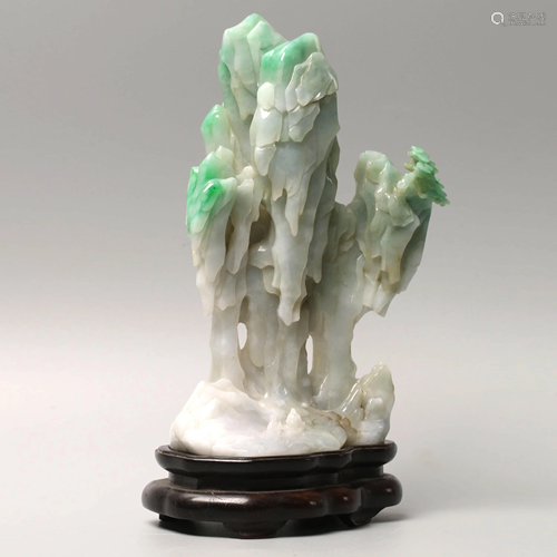 A Chinese Jadeite Rockery Ornament