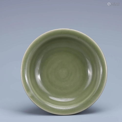 A Chinese Longquan Kiln Cyan Glaze Porcelain Plate