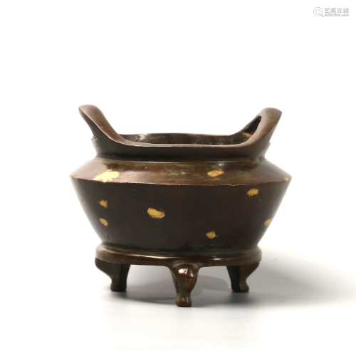 A Chinese Gild bronze Incense Burner