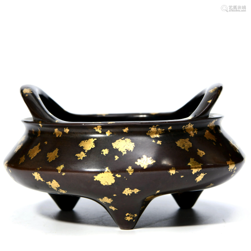 A Chinese Gild bronze Incense Burner