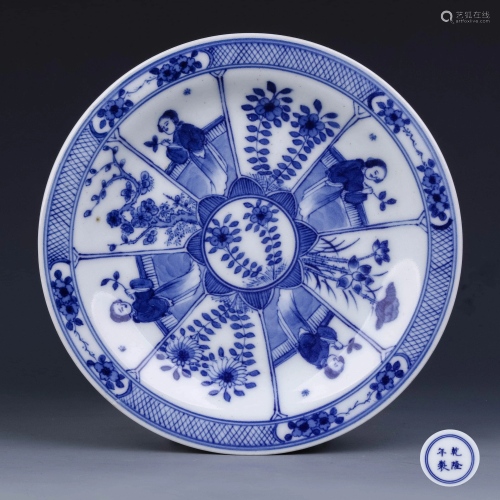 A Chinese Blue and White Figure Painted Porcelai…