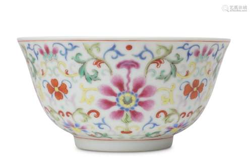 A CHINESE FAMILLE ROSE 'LOTUS' BOWL.