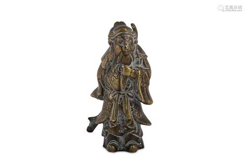 A CHINESE BRONZE FIGURE OF ZHONG KUI.