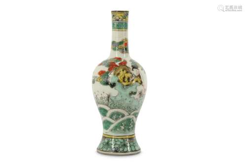 A CHINESE FAMILLE VERTE 'LIU HAI' VASE.