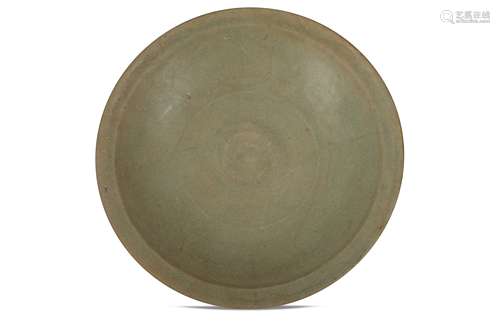 A CHINESE PALE CELADON DISH.