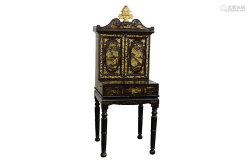 A CHINESE LACQUER WOOD DRESSING TABLE.