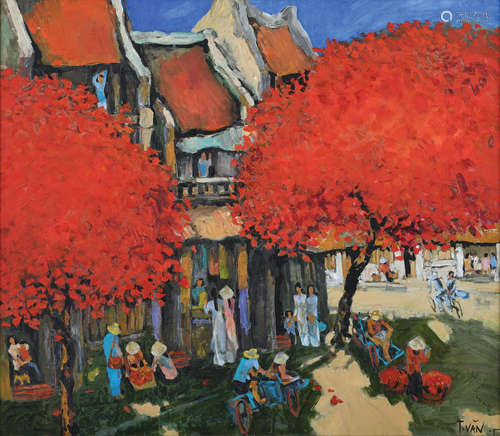 Thanh Van (b. 1970) Untitled (The Red Leaf Season)