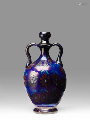 Vetreria Artisti Barovier (1919-1936); attributed to An Important Twin-Handled Murrine Vase circa 1920 opaque glass with murrine decoration height 11 1/4in (28.5cm); diameter 5 1/4in (13cm)