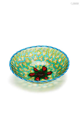 Giuseppe Barovier (1853-1942) Murrine Bowl circa 1920 for Vetreria Artisti Barovier; together with fitted case, fused murrine glass height 1/2in (4cm); diameter 6 3/4in (7cm)