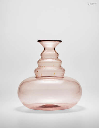 Vittorio Zecchin (1878-1947) Soffiato Vase circa 1921-22 for MVM Cappellin, model no. 5236, blown glass, acid stamp 'MVM Cappellin Murano' height 10 3/4in (27.5cm); diameter 9 1/2in (24cm)