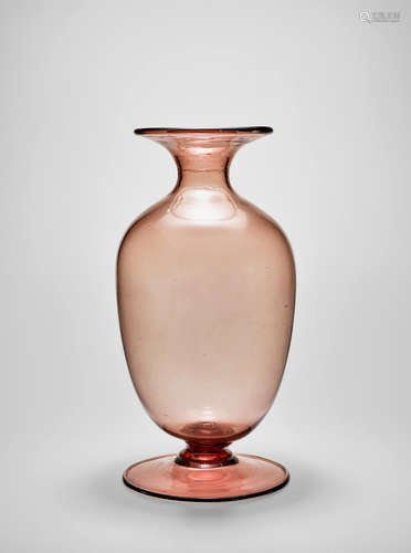 Vittorio Zecchin (1878-1947) Large Soffiato Vase circa 1925 for MVM Cappellin, model no. 5380, blown glass height 19in (48cm) high