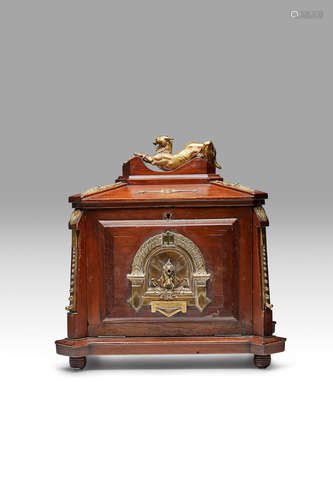 Charles Guillaume Diehl (1881-1885) Humidor circa 1870 mahogany with brass mounts height 18in (45.5cm); width 17in (43cm); 13in (33cm)