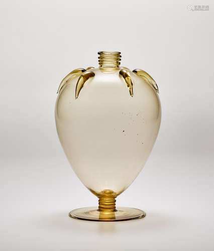 Vittorio Zecchin (1878-1947); attributed to Soffiato Vase circa 1925 for MVM Cappellin, blown and applied glass height 9 1/2in (24cm); diameter 5 1/2in (14cm)