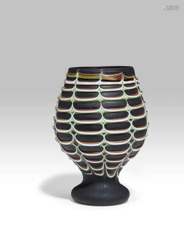 Salviati & C. (founded 1877) Phoenician Vase circa 1890 opaque blown fenicio glass height 6in (15cm); diameter 4in (10cm)