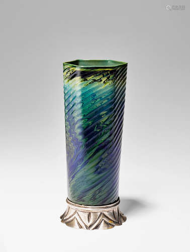 Salviati & C. (founded 1877) Mounted Calcedonio Vase circa 1910 blown glass, mounted on white metal mount height 6in (15cm); diameter 2in (5cm)