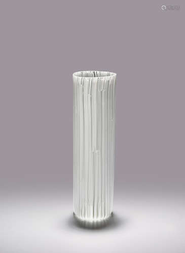 Ginette Gignous (1891-1982) Piogge Vase circa 1965 for Venini, fused glass height 11 3/4in (30cm); width 41/2in (11.5cm); depth 3 1/2in (9cm)