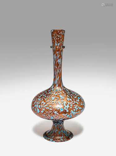 Salviati & C. (founded 1877) Inghistera Vase circa 1876 glass with aventurine inclusions and turquoise coloration, with applied details height 11 1/2in (29cm); diameter 5 1/4in (13.5cm)