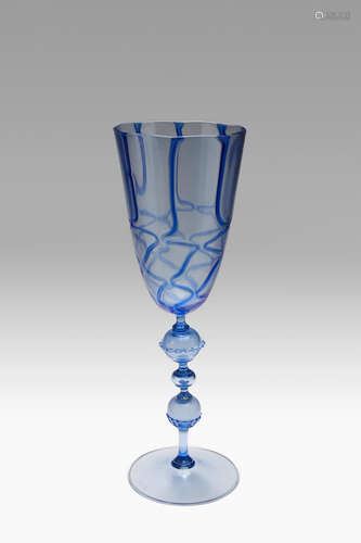 Artistica Barovier (1919-1936); attributed to Large Chalice circa 1920 blown and applied glass height 18 1/4in (46.5cm); diameter 6 1/4in (16cm)