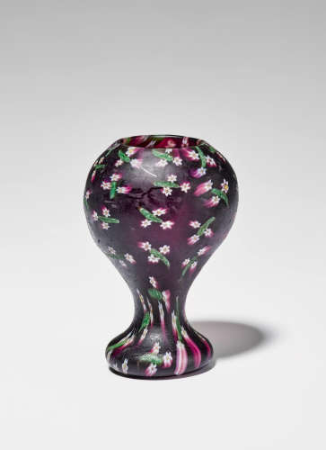 Fratelli Toso (1902-1980) Three Murrine Vases circa 1920 blown murrine glass (3) heights 2 3/4in (7cm); 2 1/2in (6cm); 1 1/2in (4cm)
