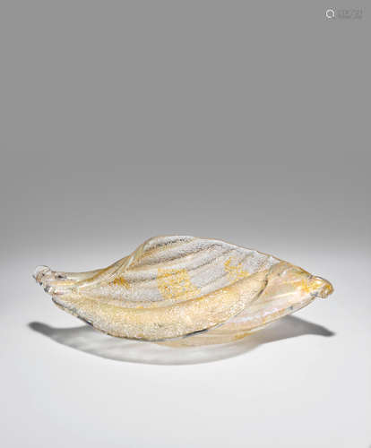 Ercole Barovier (1889-1974) Ciotole Rugiadoso Bowl circa 1940 for Barovier, Toso & Co., blown glass applied with gold leaf height 14in (35.5cm); width 4 1/2in (11cm)