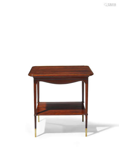 Herter Brothers (1864-1906) Side Table circa 1880 carved rosewood, brass, stamped '4558' to the underside of upper rail height 24in (61cm); width 24in (61cm); depth 24in (61cm0