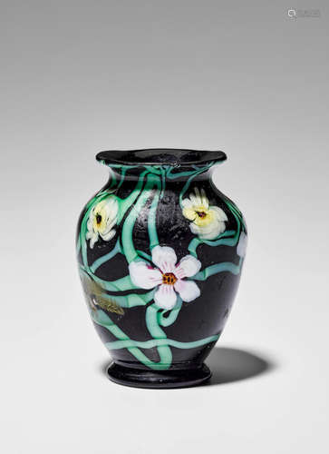 Artisti Barovier (1890-1919) Murrine Floreali Vase circa 1910 applied blown glass height 2 1/2in (6cm); diameter 1 3/4in (4.5cm)