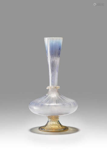 Salviati & C. (founded 1877) Vase circa 1890 blown and applied opalescent glass height 6in (15cm); diameter 3 1/4in (8cm)