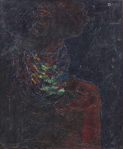 Ablade Glover (Ghanaian, born 1934) Woman wearing a necklace